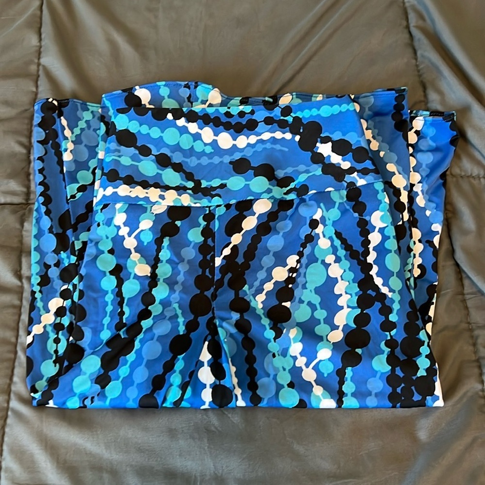 Cache Flounce Skirt Blue Print Size Medium